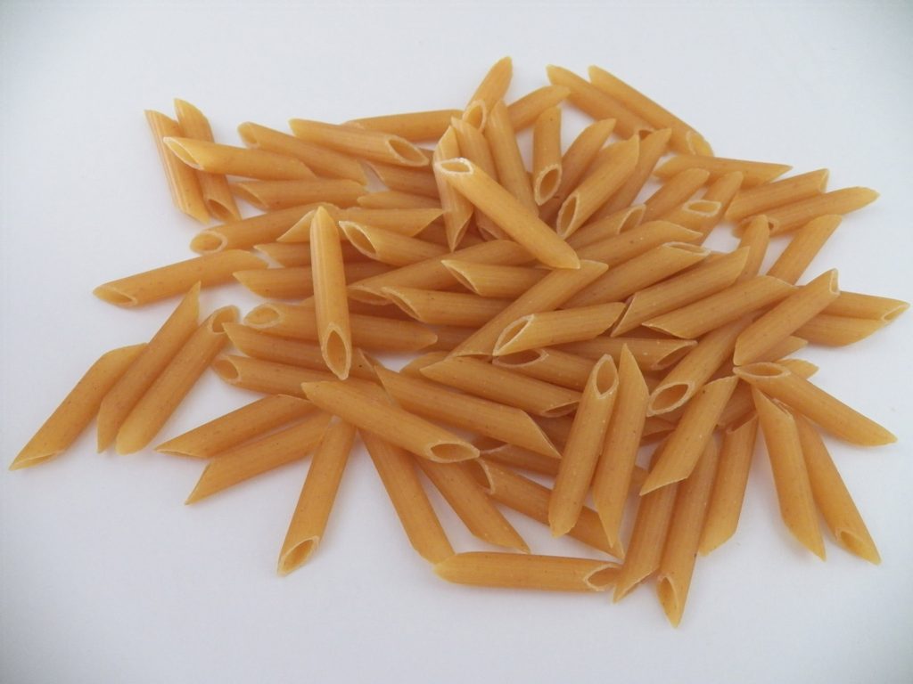 penne pasta dry uncooked white background foods i avoid