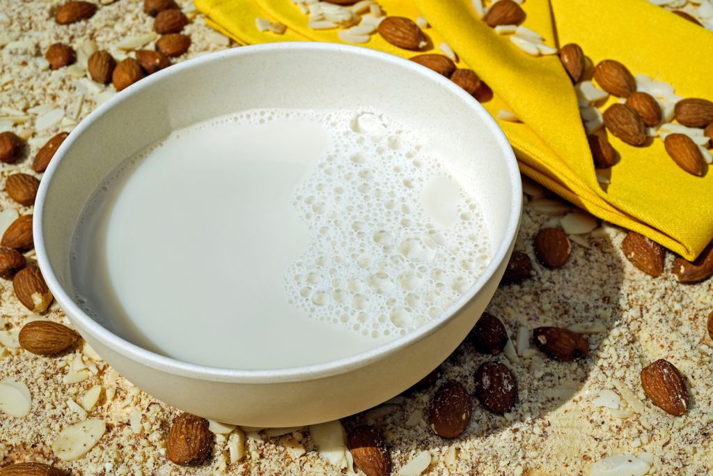 almond milk and almonds vegan transition to a vegan diet